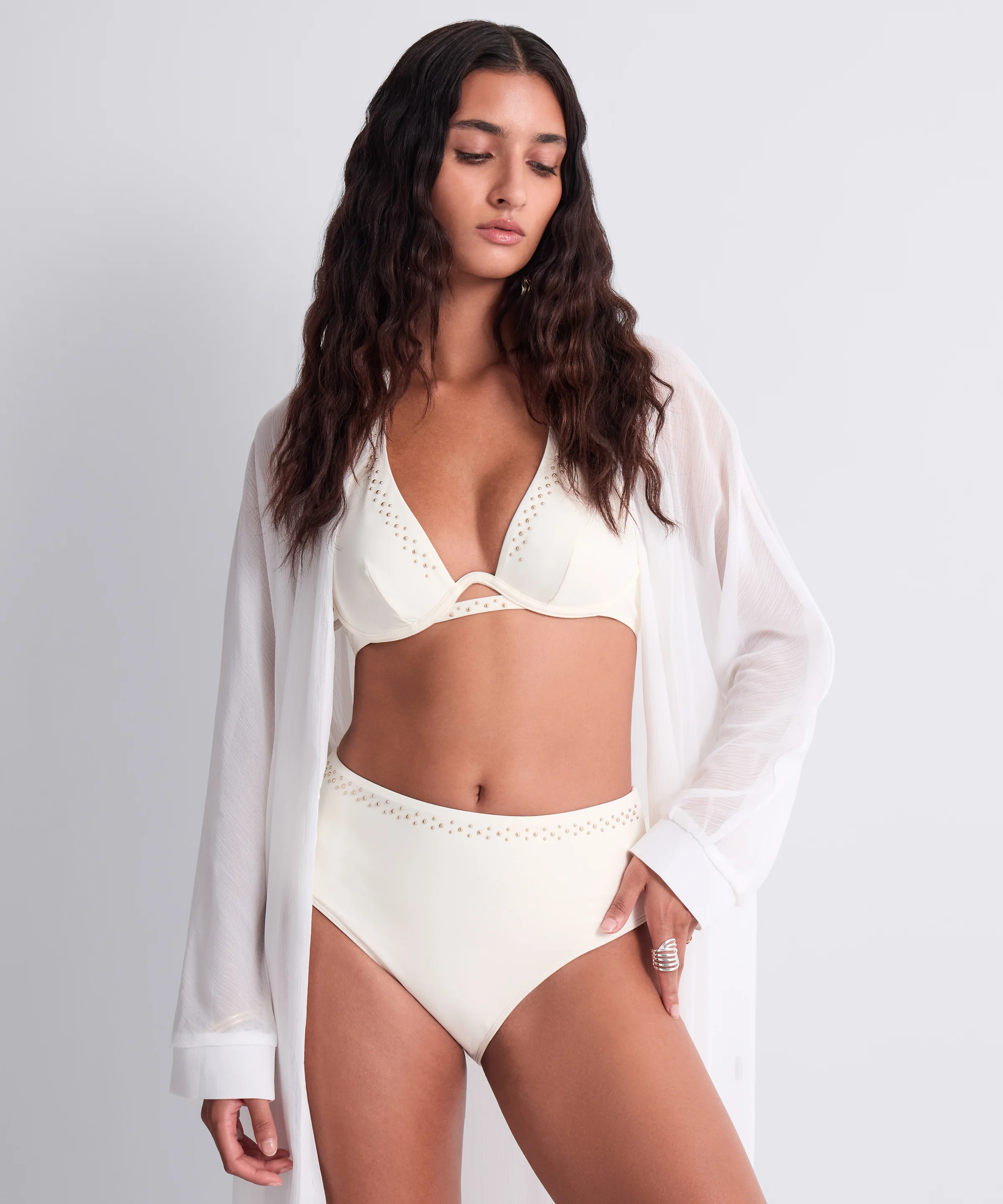 Summer Stars Bas de maillot de bain taille haute Sea Pearl - Image 2