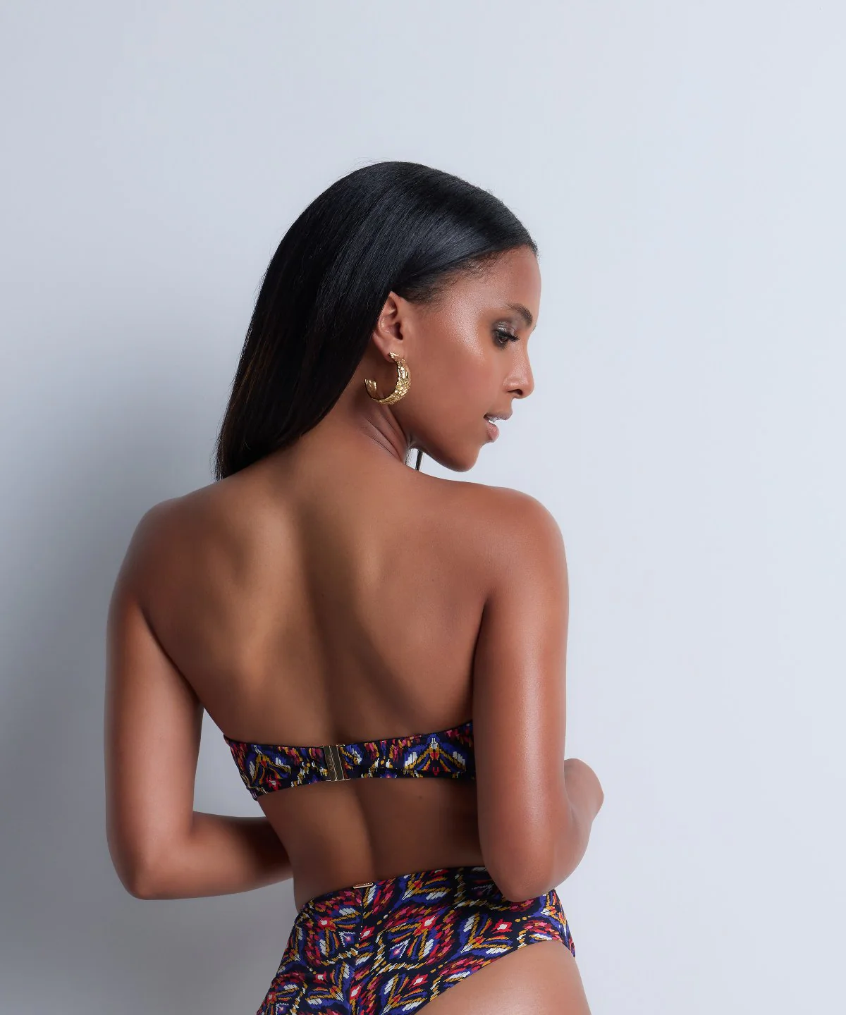 Sunkissed Allure Haut de maillot de bain Bandeau coques amovibles Ikat - Image 5