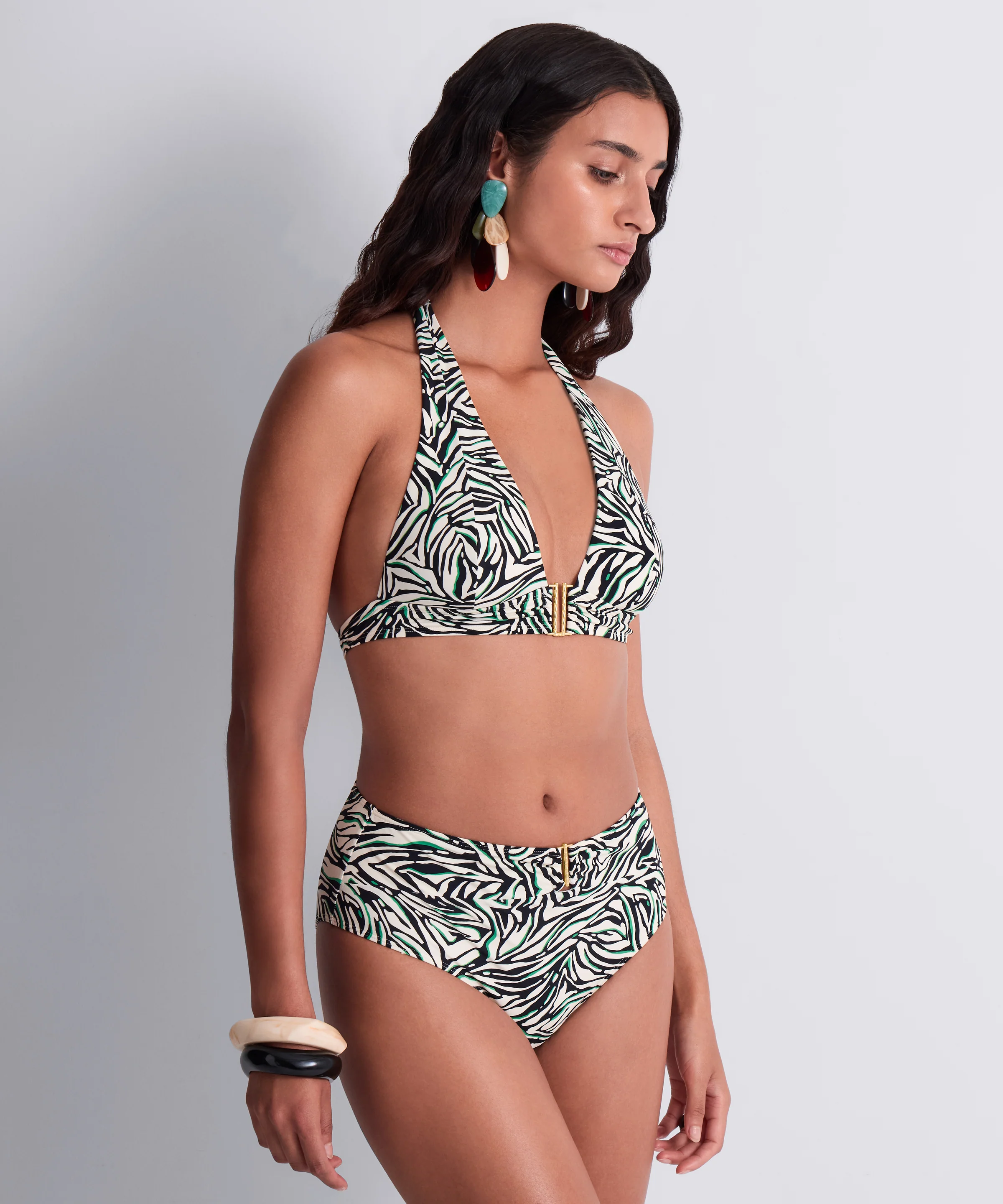 Tropical Splash Haut de maillot de bain Triangle Wild Stripes - Image 2